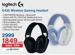 Incredible Connection Logitech G435 Wireless Gaming Headset offer