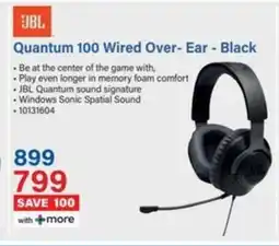 Incredible Connection JBL Quantum 100 Wired Over-Ear - Black offer