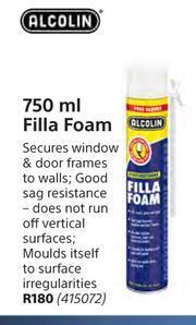 Builders Warehouse Alcolin 750ml Filla Foam offer