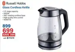 Incredible Connection Russell Hobbs Glass Cordless Kettle offer