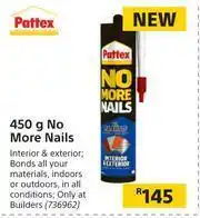 Builders Warehouse Pattex 450g No More Nails offer