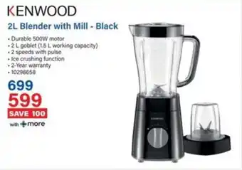 Incredible Connection KENWOOD Blender with Mill-Black offer