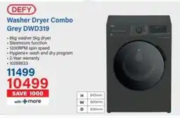 Incredible Connection DEFY Washer Dryer Combo Grey DWD319 offer