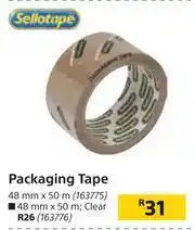 Builders Warehouse Sellotape Packaging Tape-48mmx 50m offer