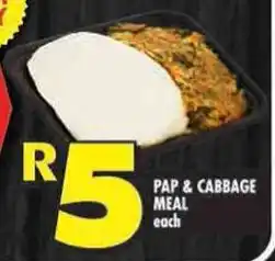 Shoprite Pap & cabbage meal offer