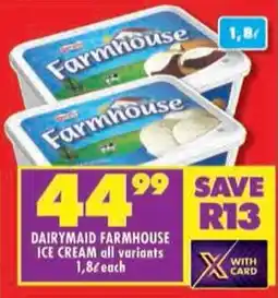 Shoprite Dairymaid farmhouse ice cream all variants offer