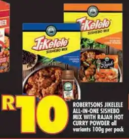 Shoprite Robertsons jikelele all-in-one sishebo mix with rajah hot curry powder all variants offer