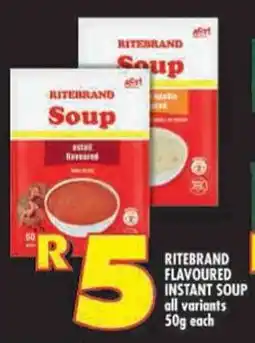 Shoprite Ritebrand flavoured instant soup all variants offer