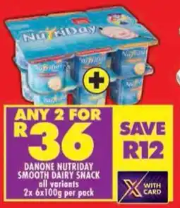 Shoprite Danone nutriday smooth dairy snack all variants offer