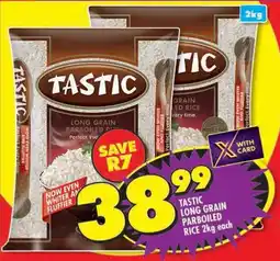 Shoprite Tastic long grain parboiled rice offer