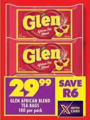 Shoprite Glen african blend tea bags offer