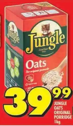 Shoprite Jungle oats original porridge offer