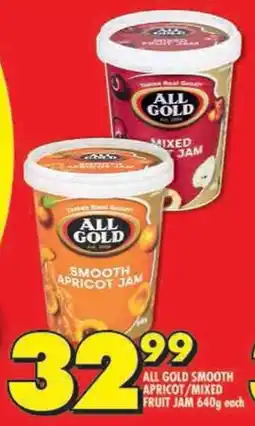 Shoprite All gold smooth apricot/mixed fruit jam offer