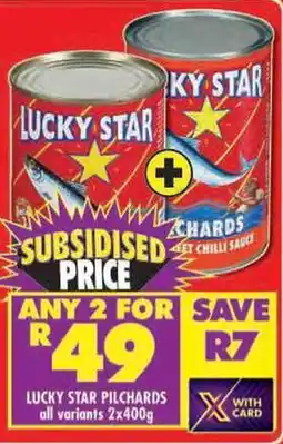 Shoprite Lucky star pilchards all variants offer