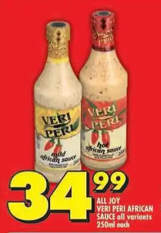 Shoprite All joy veri peri african sauce all variants offer