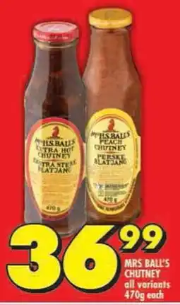 Shoprite Mrs ball's chutney all variants offer