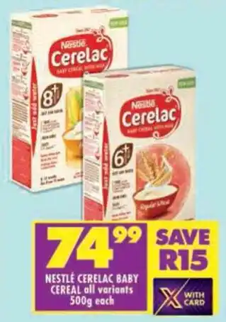 Shoprite Nestle cerelac baby cereal all variants offer