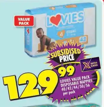 Shoprite Lovies value pack disposable nappies offer