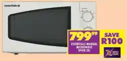 Shoprite Essentials manual microwave oven offer