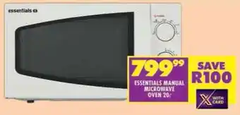 Shoprite Essentials manual microwave oven offer