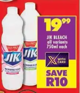 Shoprite Jik bleach all variants offer