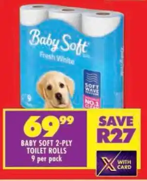 Shoprite Baby soft 2-ply toilet rolls offer