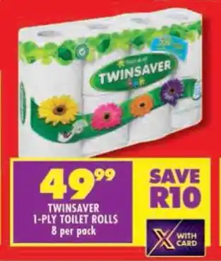 Shoprite Twinsaver 1-ply toilet rolls offer