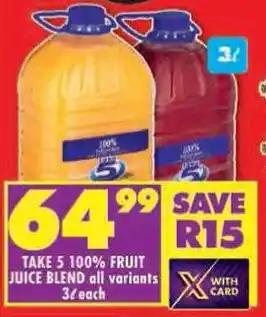 Shoprite Take 5 100% fruit juice blend all variants offer