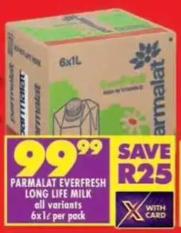 Shoprite Parmalat everfresh long life milk all variants offer