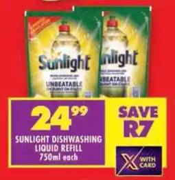 Shoprite Sunlight dishwashing liquid refill offer