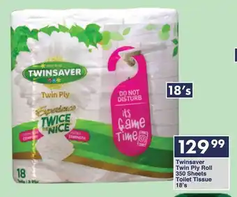 President Hyper Twinsaver Twin Ply Roll 350 Sheets Toilet Tissue offer