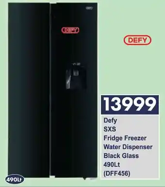 President Hyper Defy SXS Fridge Freezer Water Dispenser Black Glass offer