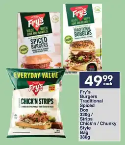 President Hyper Fry's Burgers Traditional Spiced Box/ Strips Chick'n/ Chunky Style Bag offer