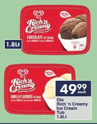 President Hyper Ola Rich 'n Creamy Ice Cream Tub offer