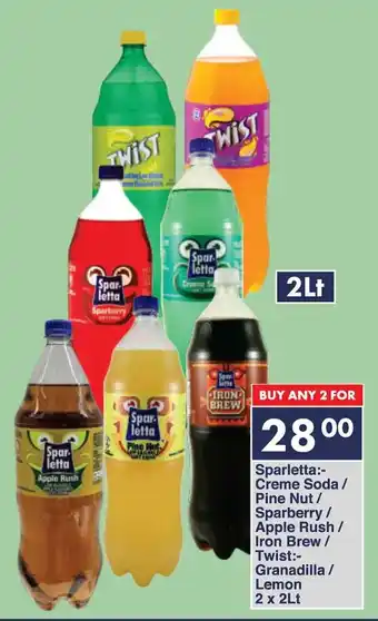 President Hyper Sparletta Creme Soda/ Pine Nut/ Sparberry/ Apple Rush/ Iron Brew/ Twist Granadilla/ Lemon offer