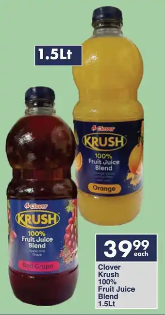 President Hyper Clover Krush 100% Fruit Juice Blend offer