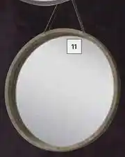 Builders Warehouse Designhouse Round Wood & Leather Strap Mirror 600mm offer