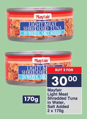 President Hyper Mayfair Light Meat Shredded Tuna in Water, Salt Added offer