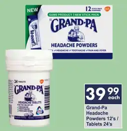 President Hyper Grand-Pa Headache Powders/ Tablets offer