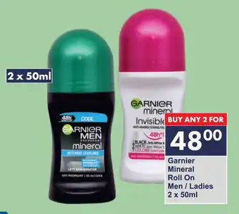 President Hyper Garnier Mineral Roll On Men/ Ladies offer