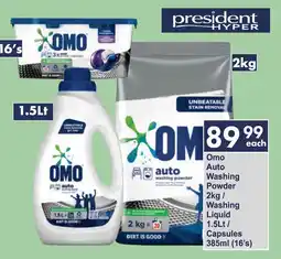 President Hyper Omo Auto Washing Powder/ Washing Liquid/ Capsules offer