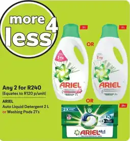 Makro ARIEL Auto Liquid Detergent or Washing Pods offer