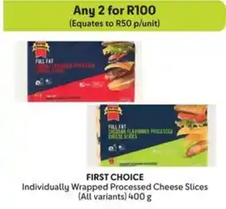 Makro FIRST CHOICE Individually Wrapped Processed Cheese Slices offer