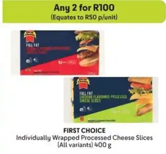 Makro FIRST CHOICE Individually Wrapped Processed Cheese Slices offer