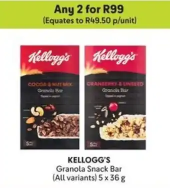 Makro KELLOGG'S Granola Snack Bar offer