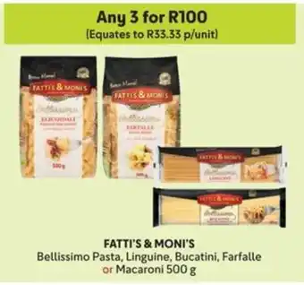 Makro FATTI'S & MONI'S Bellissimo Pasta, Linguine, Bucatini, Farfalle or Macaroni offer