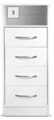 Builders Warehouse Home&Kitchen White Bedroom Tallboy-1.2m(h) x 450mm(w) x 450mm(d) offer
