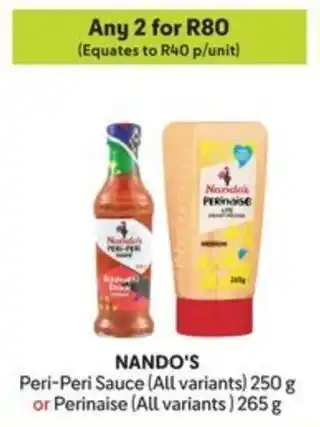 Makro NANDO'S Peri-Peri Sauce or Perinaise offer