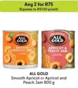 Makro ALL GOLD Smooth Apricot or Apricot and Peach Jam offer