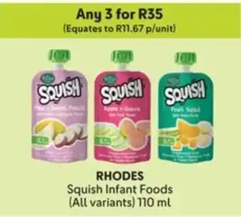 Makro RHODES Squish Infant Foods offer